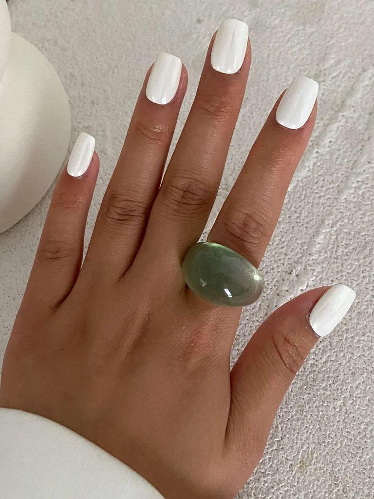 Ingemark Y2K Kpop Colorful Resin Plastic Finger Rings for Women Trend New Fashion Boho Irregular Rings Aesthetic Jewelry Gift