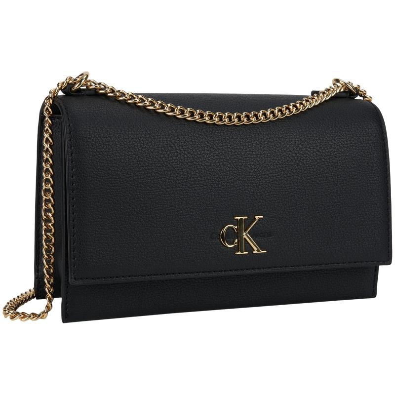 New CALVIN KLEIN Synthetic Material Crossbody Bag Medium Size Women's Black Gold DH2806-YIQ