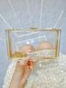 Transparent Acrylic Crossbody Chain Bag - Women's Evening Jelly Handbag
