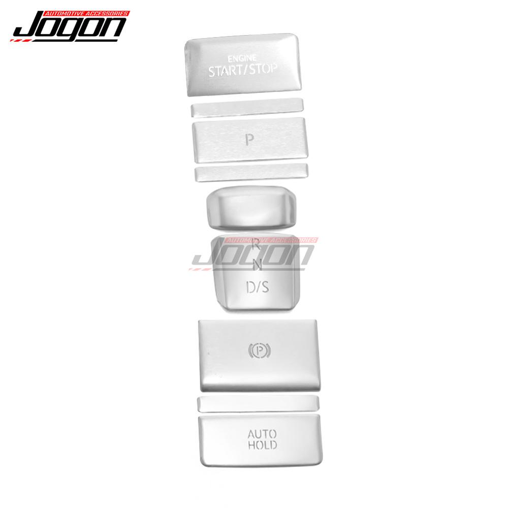 

Для VW Golf 8 MK8 AT Центральный ручной тормоз, кнопка автоматического удержания P, переключатель, головка шестерни, RND, крышка, накладка, наклейка серебряный