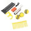 6 in 1 Golf Accessory Bag PU Leather with Tees Scorer Divot Tool Ball Clamp Brush Golf Essentials Storage Case for Gift