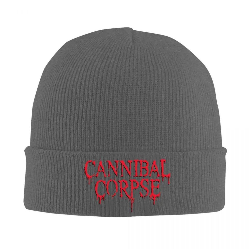 Cannibal-Corpse-Symbol Beanie Hats Death Metal Band Knitted Hat Kpop Warm Soft Unisex Caps Autumn Winter Retro Bonnet Hats