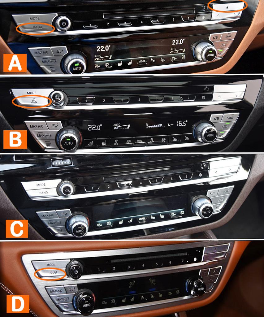 Dashboard Air Conditioning Control AC Buttons Switch Cover Repair Kit For BMW 5 6GT 7 Series G30 G31 G32 G11 G12 2017-2023