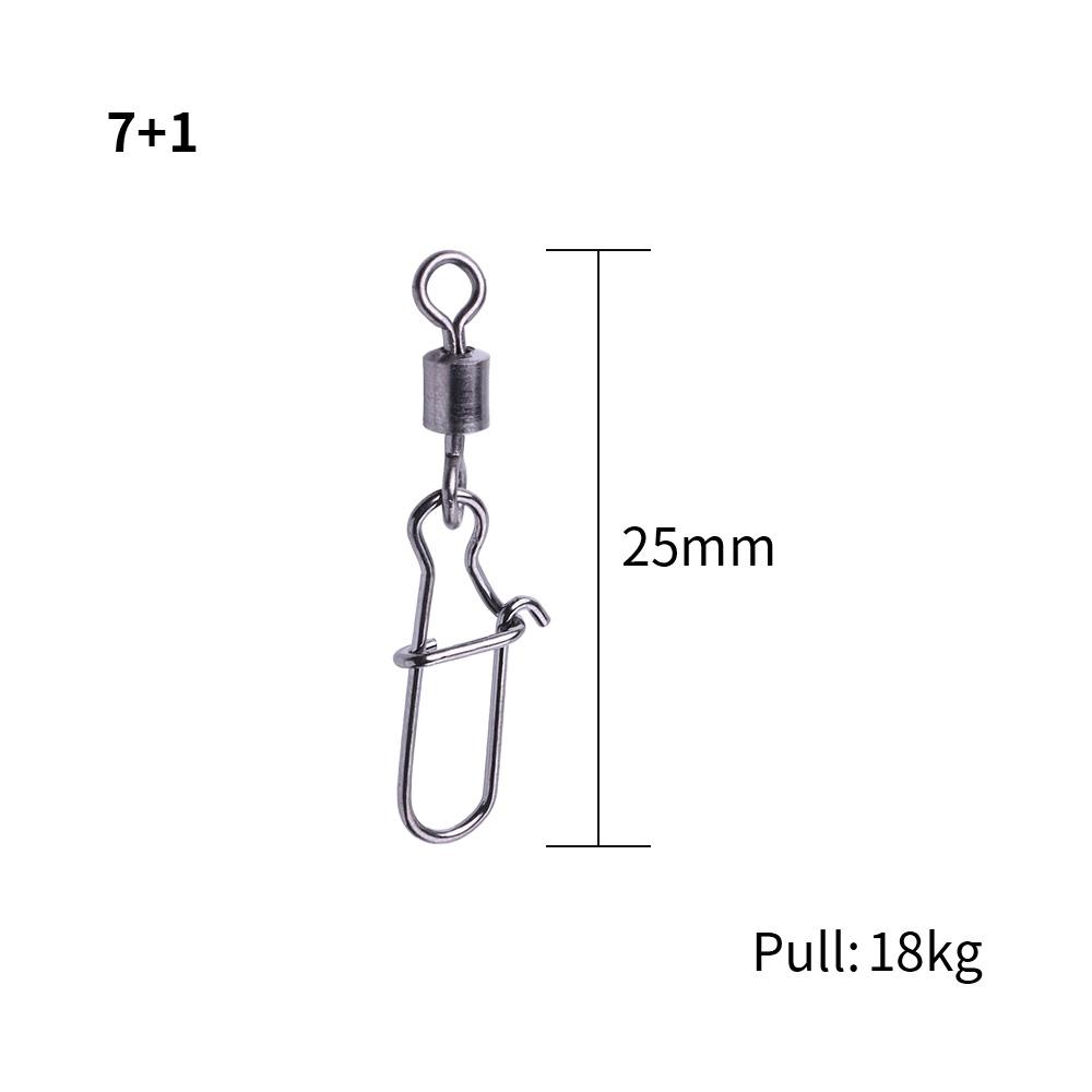 

HENGJIA, 50 шт., аксессуары для рыбалки на щуку, соединительный штифт, подшипник, вертлюг из нержавеющей стали, рыболовный крючок, приманка, вертлюги, снасти