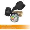 GasTank Adapter Converts POL Tanks Service Valve to QCC Type1 Gases Cylinder Connector with Pressure Gauge for 5 100lb