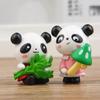 4Pcs/Set Anime Panda Doll Cartoon Action Toy Figures 2-4cm