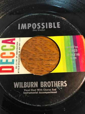 

7inch Record WILBURN BROTHERS - Impossible 31625 Decca US Folk Used