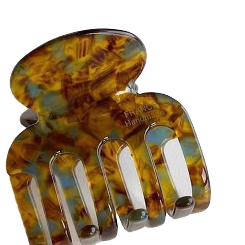 Glossy Solid Color Small Claw Hair Clip for Girls