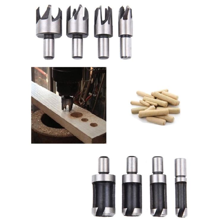 Professional Wood Plug Cutter Drill Cutting Tool Drill Bit Set Straight And Tapered Taper Woodworking Cork Drill Bit