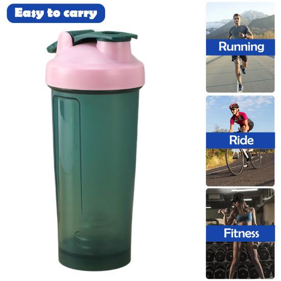 Proteinpulver Shaker med Miksekule 600ml Bærbar Shakerkopp med Bred Åpning for Enkel Miksing Whey Protein Shakerflaske for Shakes Kosttilskudd