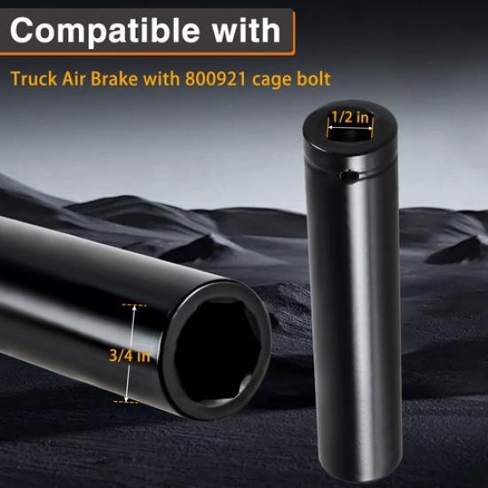 New 3/4" Socket Truck Cage Bolt Socket Removal Puller Tool for Truck Air Brakes
