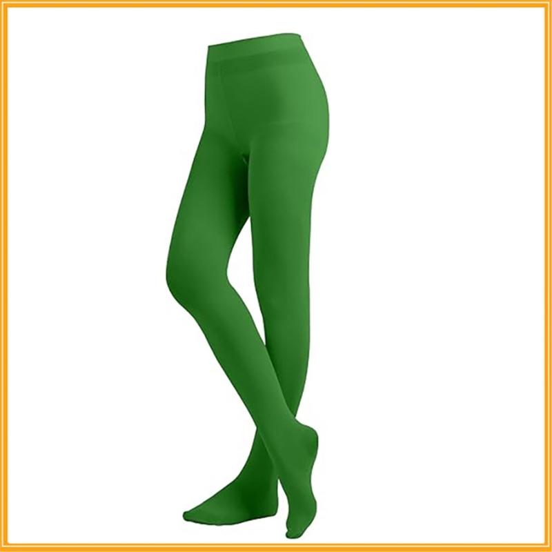 2Pair Women Patrick's Day Tights Stretchy Leggings Opaque Tights High Waist Pantyhose Irish Festival Cosplay Costume