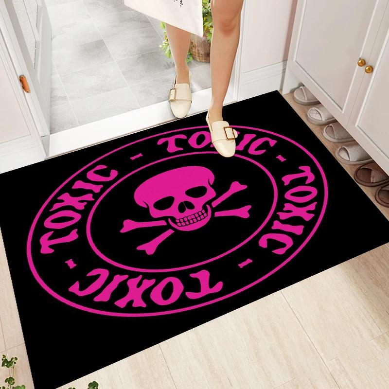 

Halloween Skull Carpet Cartoon Horror Welcome Entrance Door Mat Anti-Slip Rug For The Bathroom Courtyard Entry Floor Mat 60*90cm