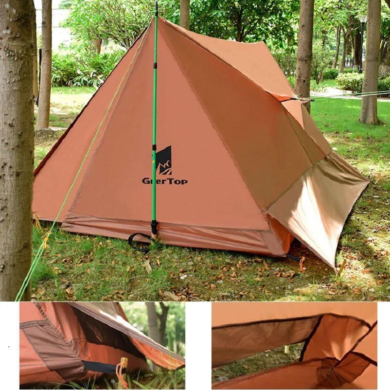 Outdoor Tent Waterproof 2 Person 3 Season Shelter Lightweight Tent (no poles)