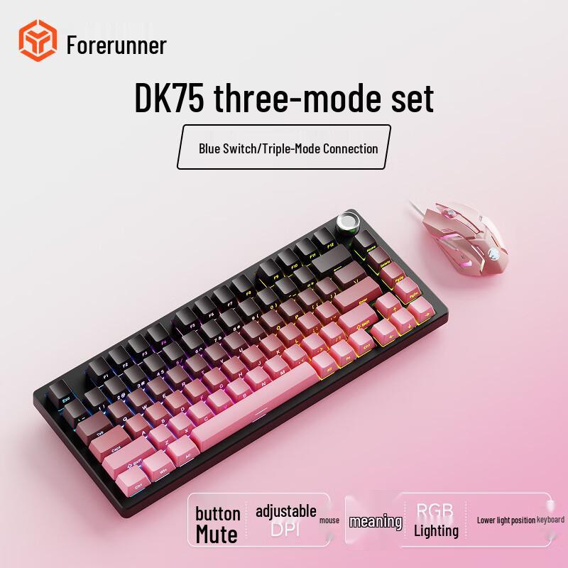

Qianxingzhe DK75 Three-Mode Mechanical Keyboard & Mouse Combo