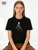 7 Colors Finger Heart Print T Shirt Women Short Sleeve O Neck Casual Tshirt Summer Women Tee Shirt Tops Clothes Camisetas Mujer
