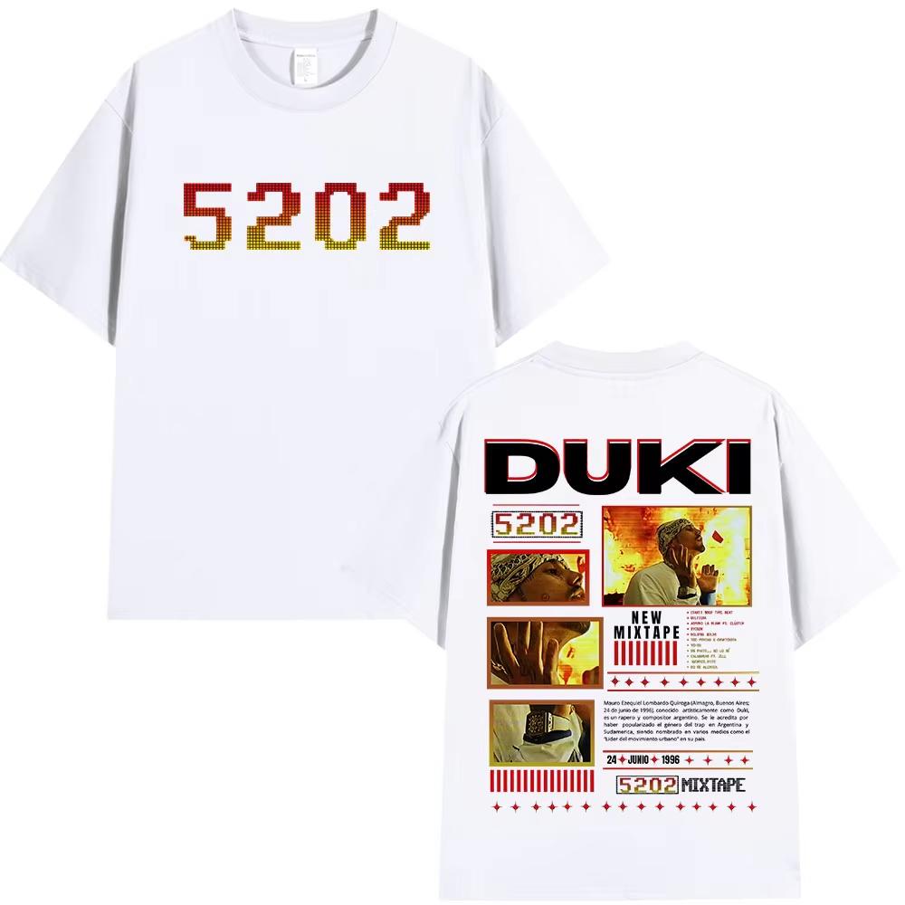 Rapper Duki 5202 MIXTAPE Merch Tshirt Mens Women Clothing Cotton Casual Vintage Tshirts Fashion Hip Hop Short Sleeve Tops