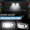Car 6000K White LED License Plate Light Assembly YL8Z13550AA 2835SMD for Mazda Miata MX-5 1999-2005 ABS Clear Black 1 Pair