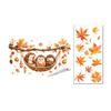 Pumpkin Window Art 2Pcs Fall Maple Leaves Animals Static Stickers, Autumn Squirrel/Hedgehog/Rabbit/Raccoon Glass Waterproof Decals PVC Clings for Home