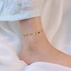 European Tassel Anklet: Titanium Steel, 18K Gold Leg Chain Foot Jewelry - S113