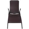 VidaXL Chaise longue pliable résine tressée marron 42945