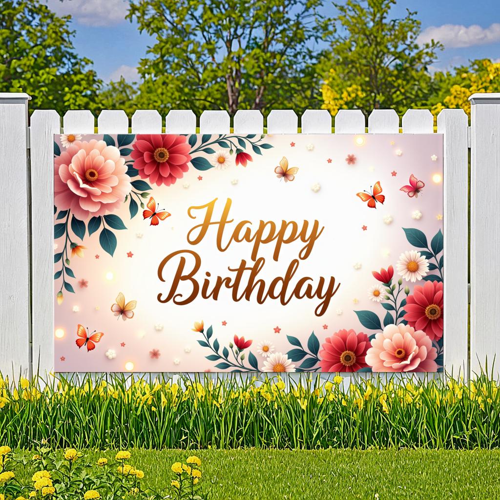 Large Size Birthday Decor Outdoor Banner Birthday Banner for Outdoor Celebration Birthday Party Kids Party