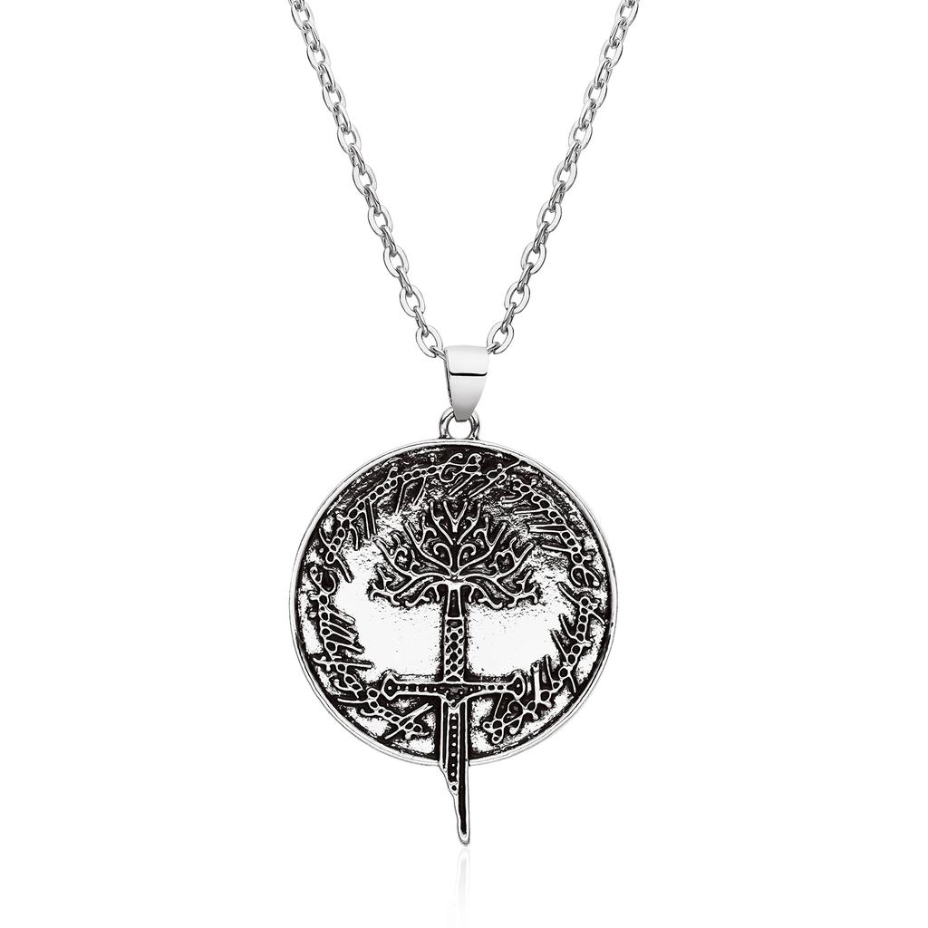 Narsil Personality Broken Sword Necklace Rings King Moveis Jewelry Men Cool Punk Sword Pendant Necklace Gift