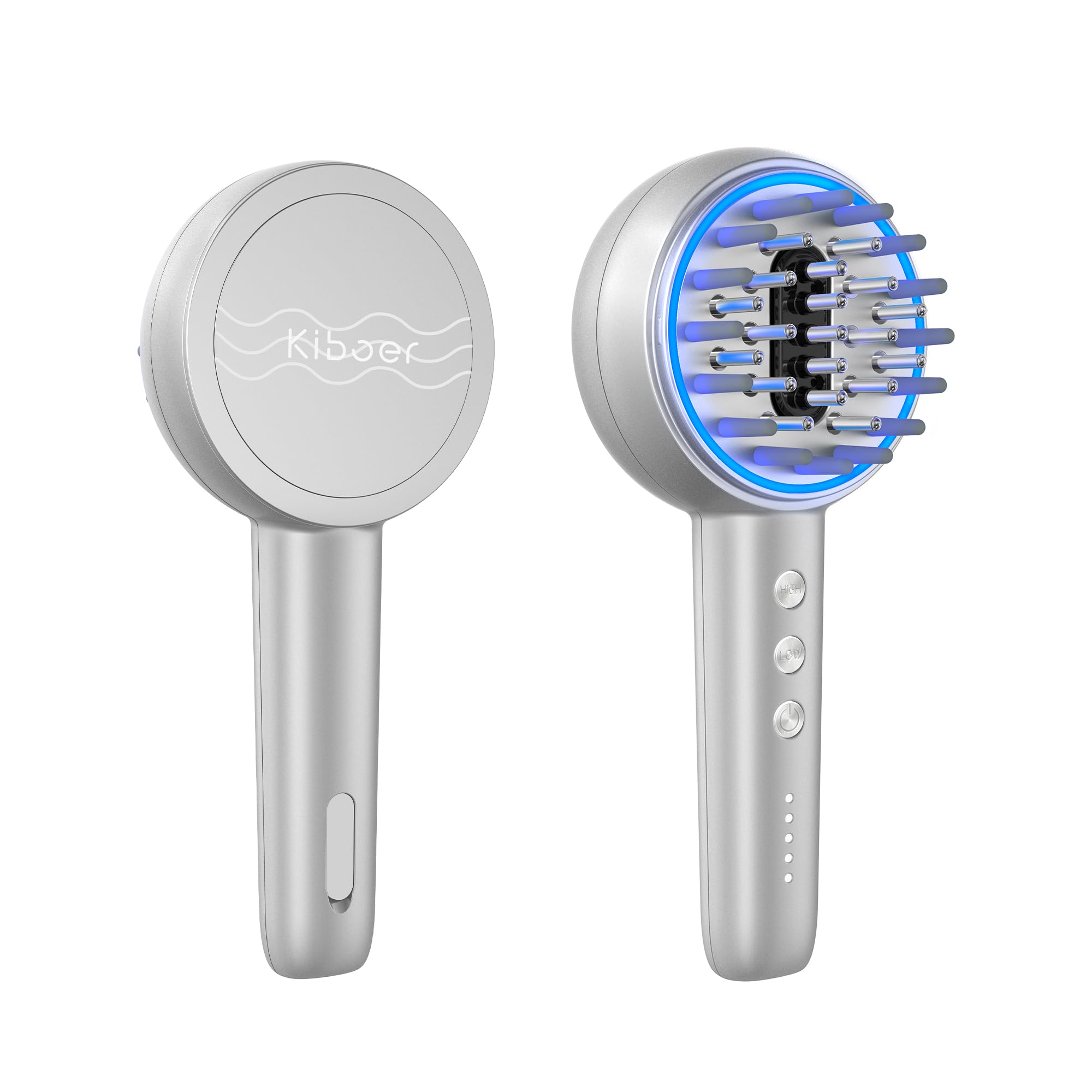 

Kiboer Electric Электрический Массажер для Кожи Головы Лица Красота Маленький 3D Светодиодный Свет Жидкий Бокс Сухой и Влажный Уважение к Пожилым Летний Серебристая Щетка, Щетка, Устройство, Кожа Головы,