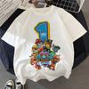 Paw Patrol Birthday Number Tee Shirt Baby Summer Cotton T Shirt Boy Girl Chase Skye Printed Kid Clothes Cartoon Letter Tops Gift
