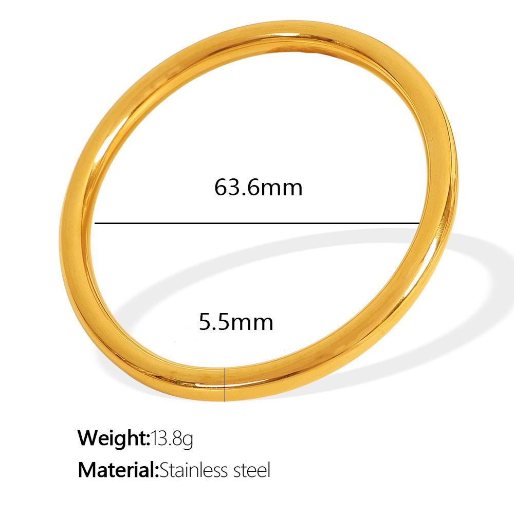 Classic plain ring glossy bracelet female Internet celebrity cold wind bracelet plated 18K gold atmospheric versatile jewelry female