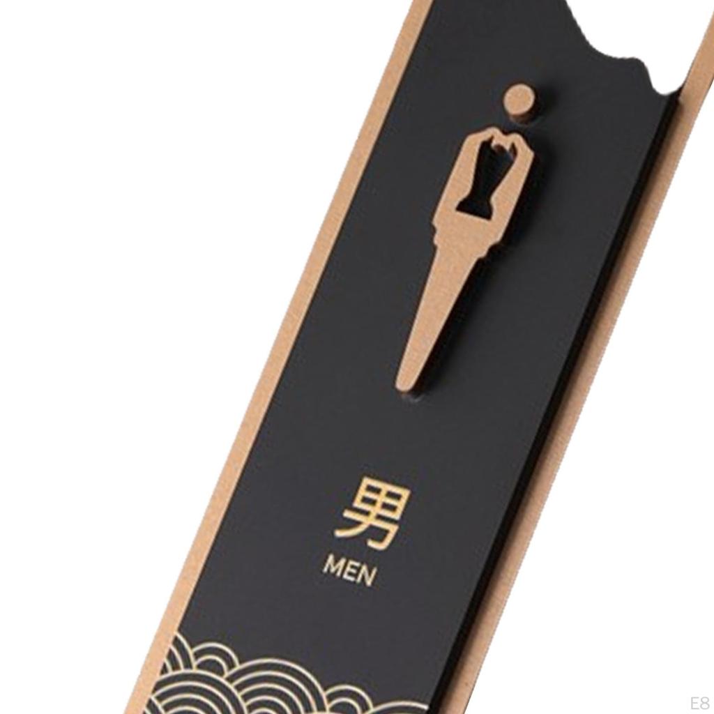 Bathroom Sign 3D Restroom Acrylic Wall Hanging Decor Signage for Restaurant Commercial