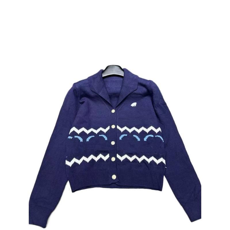 Autumn/Winter 2025 Wavy Logo Knit Cardigan – Casual, Loose, Versatile Top