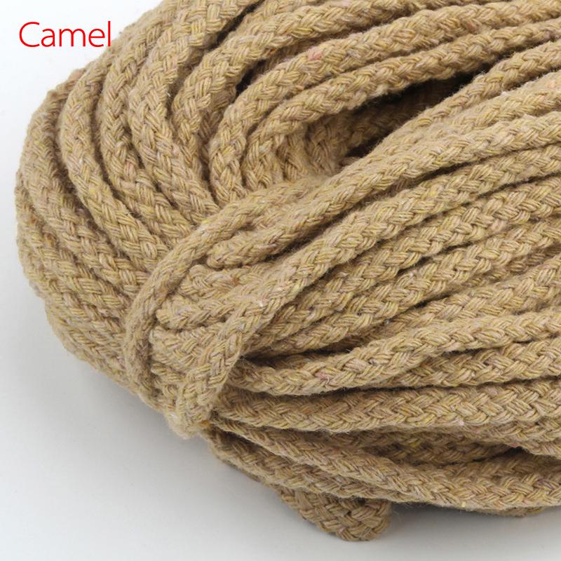 Buy 5mm 100yards DIY String Cotton Rope Macrame Cord Thread Braided ...