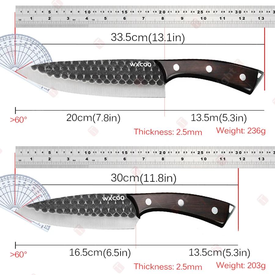 New Kitchen Knife Hand-forged Butcher Knives 5Cr15MoV Stainless Steel Pig Killing Knife Sharp Boning Knife Kitchen Accessories