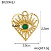 CARLIDANA Luxury Gold Plated Stainless Steel Charm Evil Eye Oval Heart Flower Colorful Natural Stone DIY Jewelry Making Women