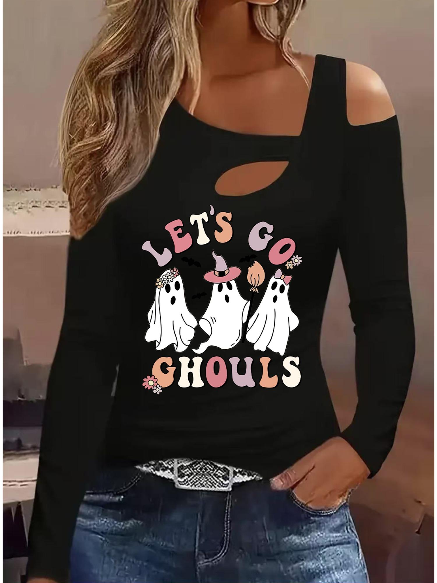 

Модные блузки с живописным принтом, футболки с длинным рукавом, повседневные топы-юбки S чёрный