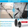 Floor Scraper, 31" to 61" Scraper Tool Long Handle with 4-inch Razor Blade Stainless Steel Material Adjustable Cleaning Glass Wall Gum Paint Tile
