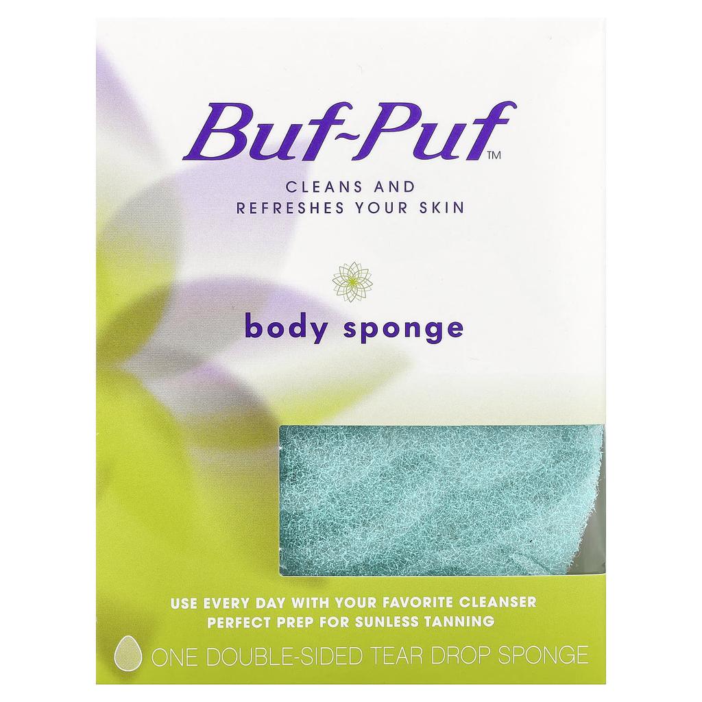 Buf Puf, Body Sponge, Double-Sided Tear Sponge 1 Piece