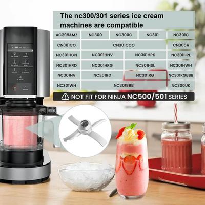 Paletă de înlocuire pentru aparatele de înghețată Ninja Creami seria NC300, lamă din oțel inoxidabil, fără BPA, accesoriu paletă pentru înghețată