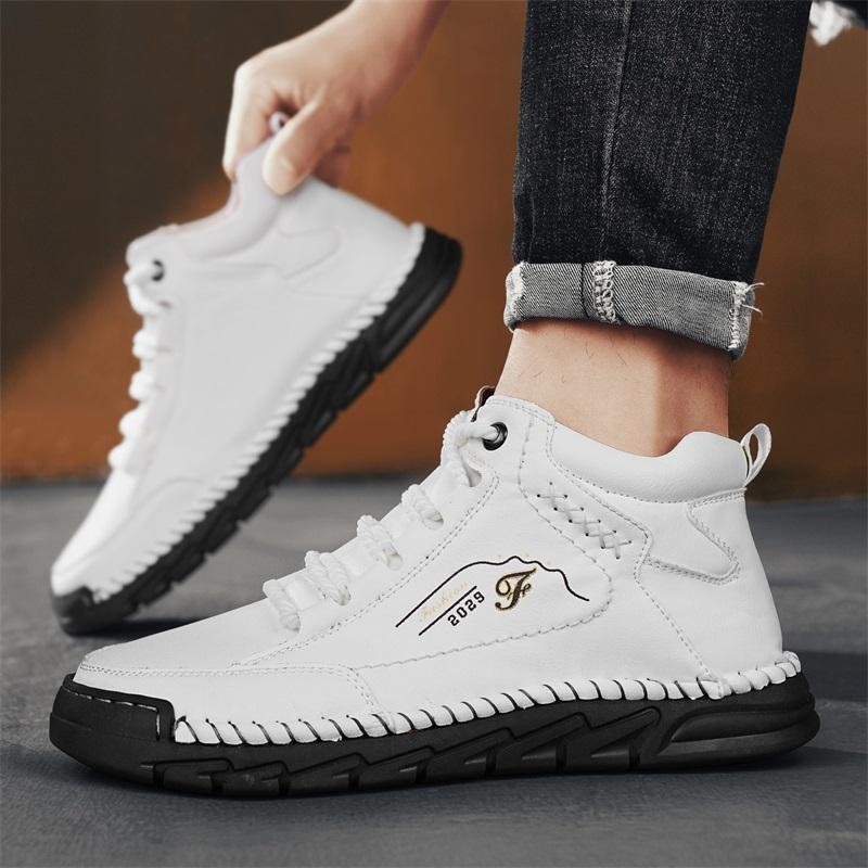 39-48 Spring/fall Mens Hip-top Leather Boots Men Boots Leather Casual Leather Shoes Men Ankle Boots