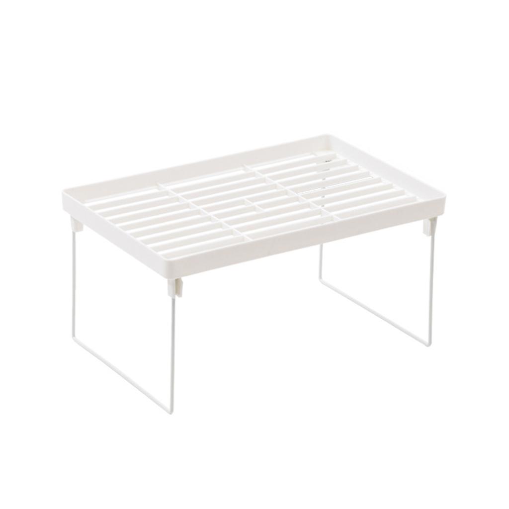 Stacking Cabinet Shelf Stackable Foldable Stand Rack Space Saving Shelf for Kitchen Bathroom Pantry Cupboard Home Office