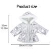 Long Coat Winter Doll Clothes For 18 Inch Girl Dolls Soft Plush Outfit Set Simple Wear Design