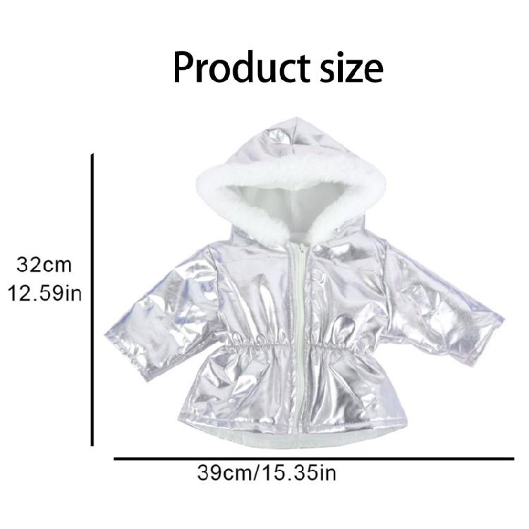Long Coat Winter Doll Clothes For 18 Inch Girl Dolls Soft Plush Outfit Set Simple Wear Design