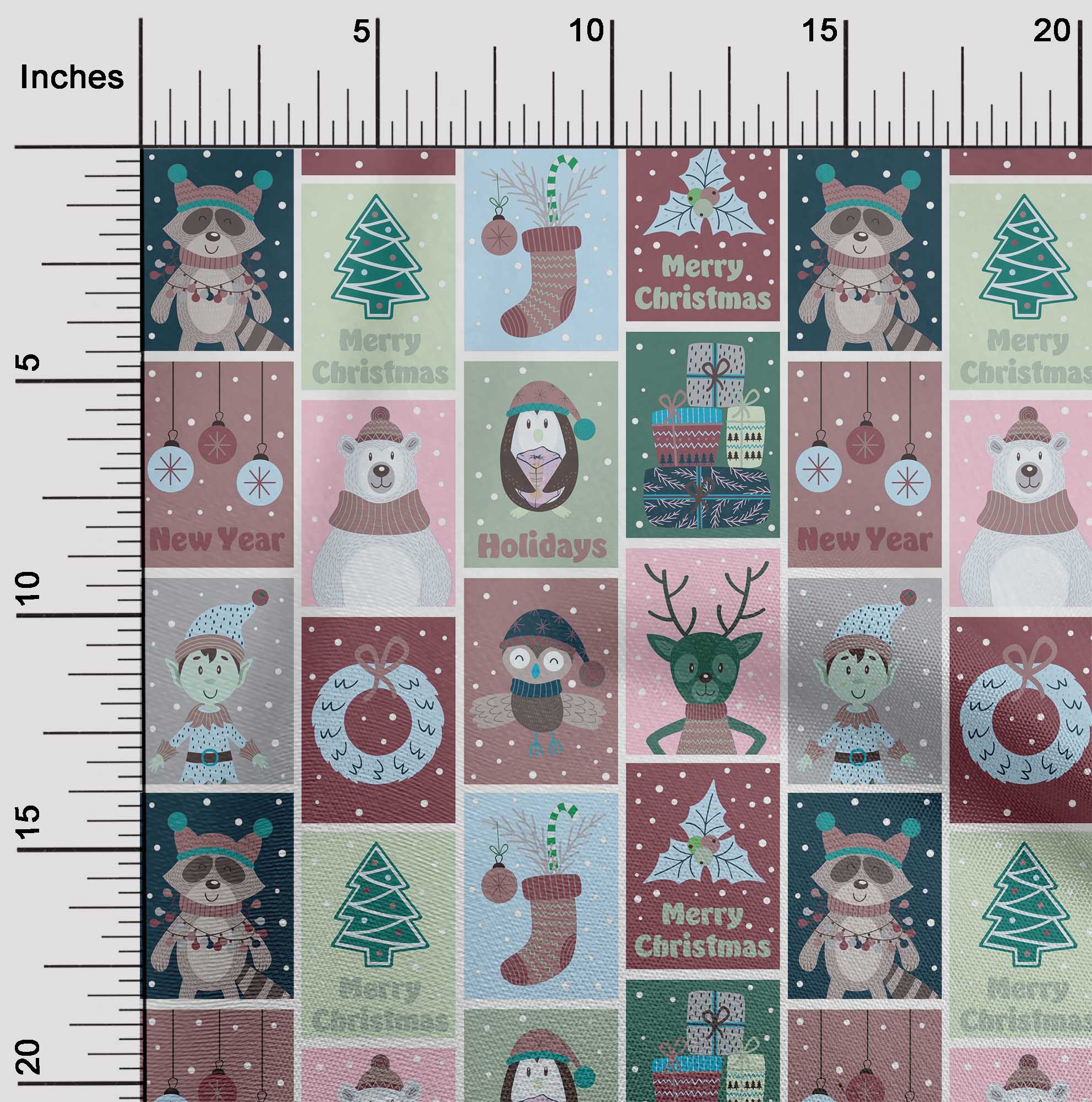 

oneOone Cotton Flex Light Red Fabric Christmas Theme Party Diy Clothing Quilting Fabric Print Fabric By Yard 40 Inch 42 Inch Wide - Viscose Chiffon коричневий