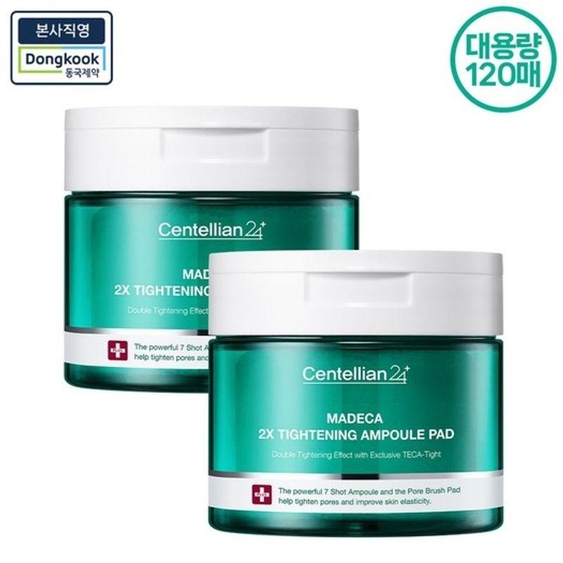 

[Pore Pad 120 Sheets] Madeca Double Tightening Ampoule Pad 120 Sheets (60 Sheets x 2) / Pore Cooling Care