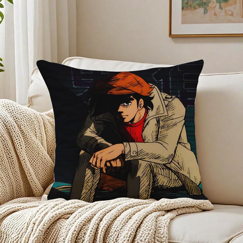 Sports Anime AAshita no Joe Cushion Cover Linen Pillowcase Soft  for Sofa Bed Home Room Decor