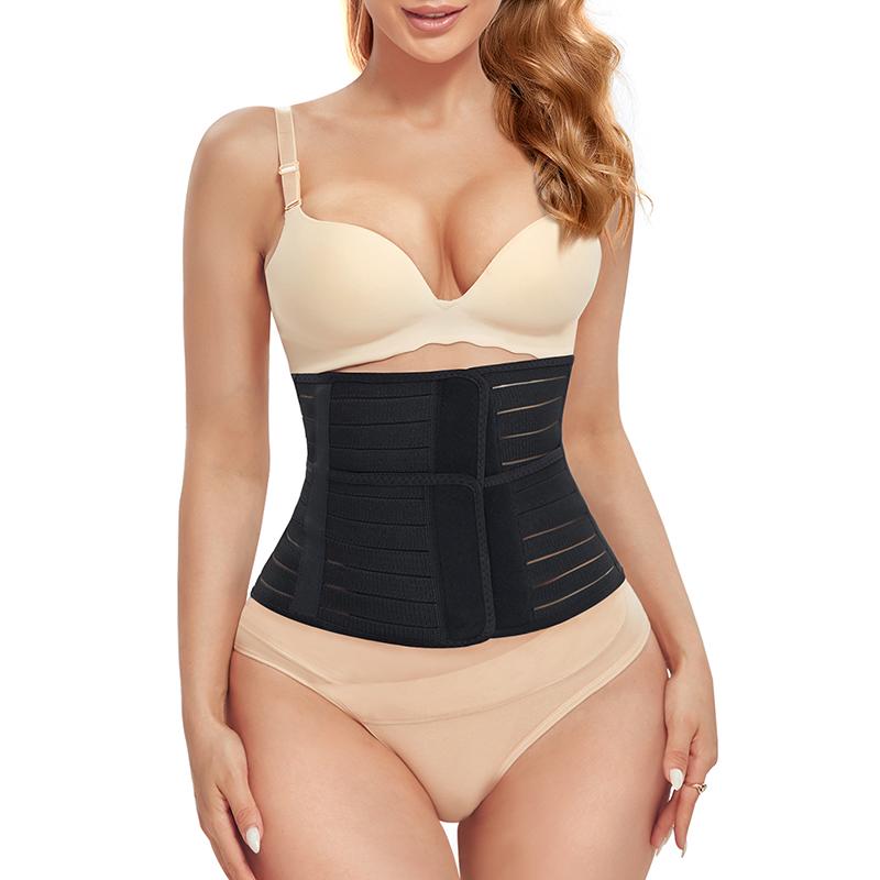 Maternity Postpartum Shaper Double Belt Waist Trainer Post Partum Girdle Post Surgery Belly Bands Postpartum Belt S чёрный