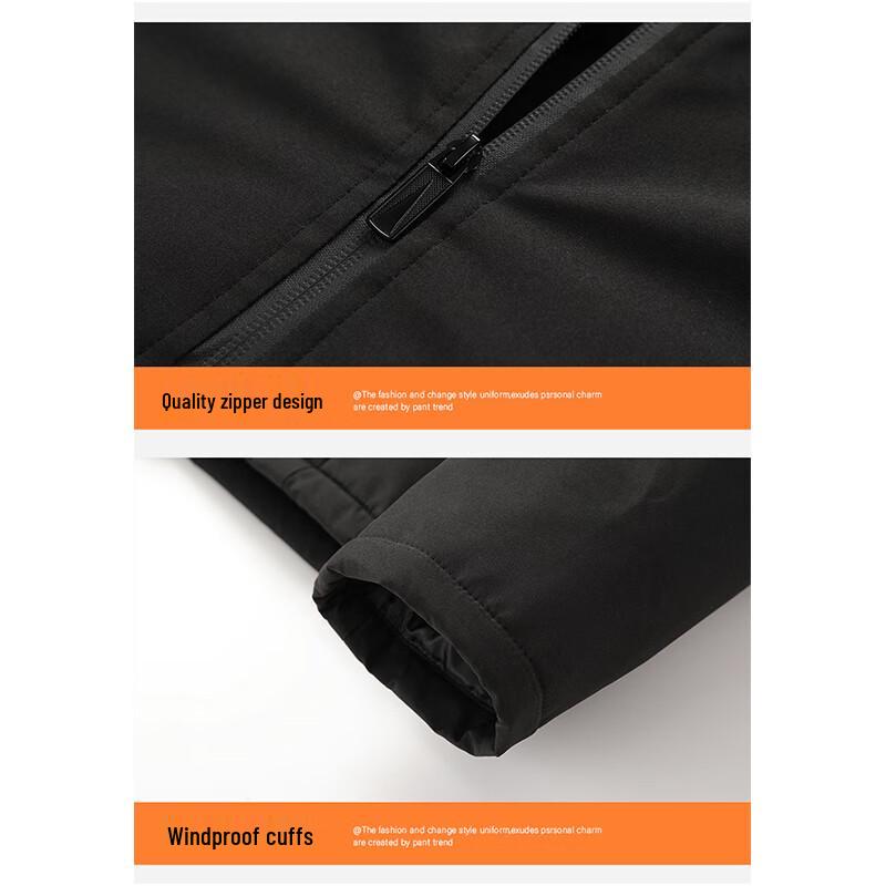 ROMON Men's Hooded Fleece-Lined Padded Jacket