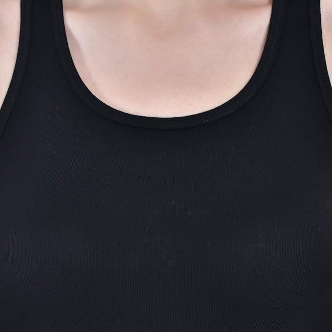 Women's Modal Slim Fit Sleeveless Bottoming Shirt with Lace Edge - Scoop Neck, Thin Section for Spring and Summer