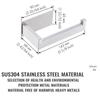304 Stainless Steel Paper Towel Rack  Perforated Wall Hanging Paper Rack